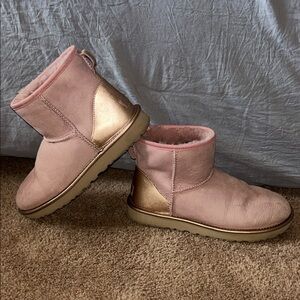 UGG Pink and Rose-Gold Boots